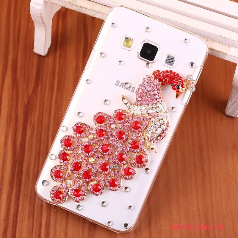 Hoesje Samsung Galaxy A3 2015 Strass Hard Anti-fall, Hoes Samsung Galaxy A3 2015 Bescherming Telefoon Goud