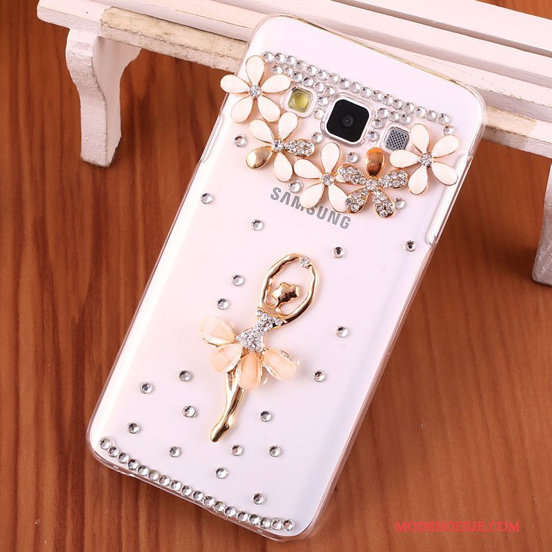 Hoesje Samsung Galaxy A3 2015 Strass Hard Anti-fall, Hoes Samsung Galaxy A3 2015 Bescherming Telefoon Goud