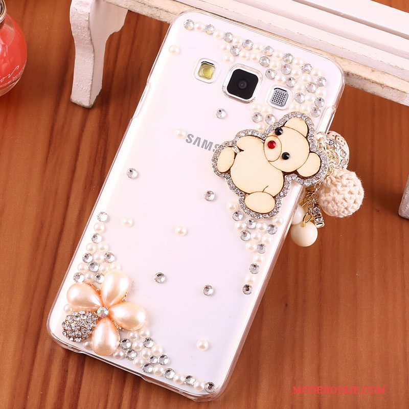 Hoesje Samsung Galaxy A3 2015 Strass Hard Anti-fall, Hoes Samsung Galaxy A3 2015 Bescherming Telefoon Goud