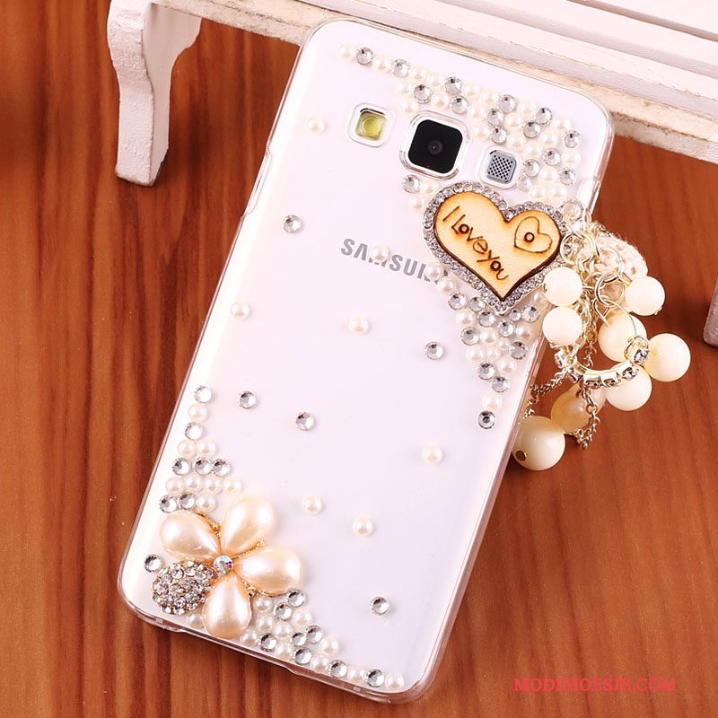 Hoesje Samsung Galaxy A3 2015 Strass Hard Anti-fall, Hoes Samsung Galaxy A3 2015 Bescherming Telefoon Goud