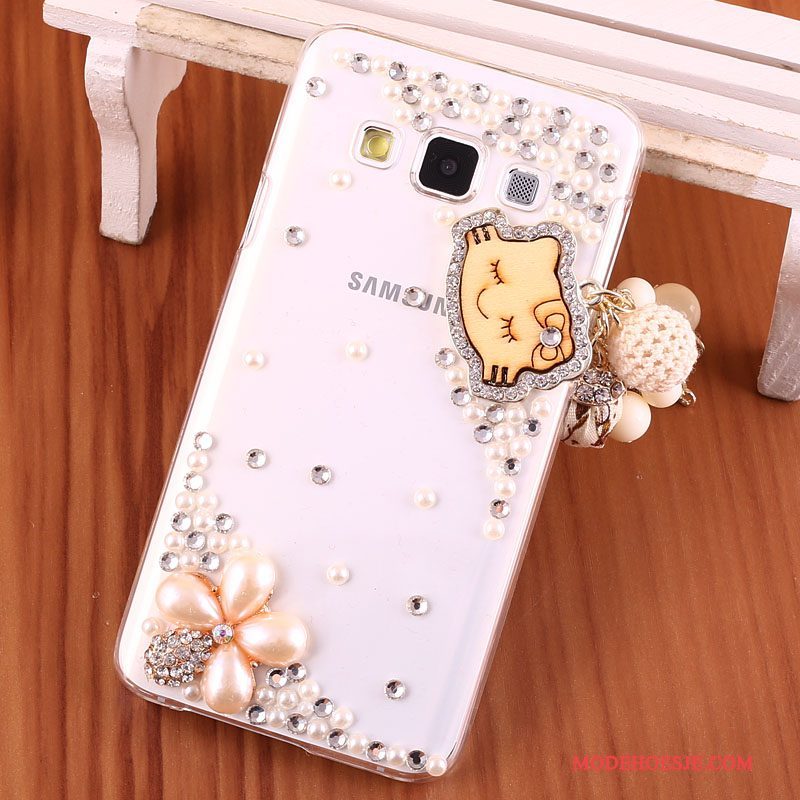 Hoesje Samsung Galaxy A3 2015 Strass Hard Anti-fall, Hoes Samsung Galaxy A3 2015 Bescherming Telefoon Goud