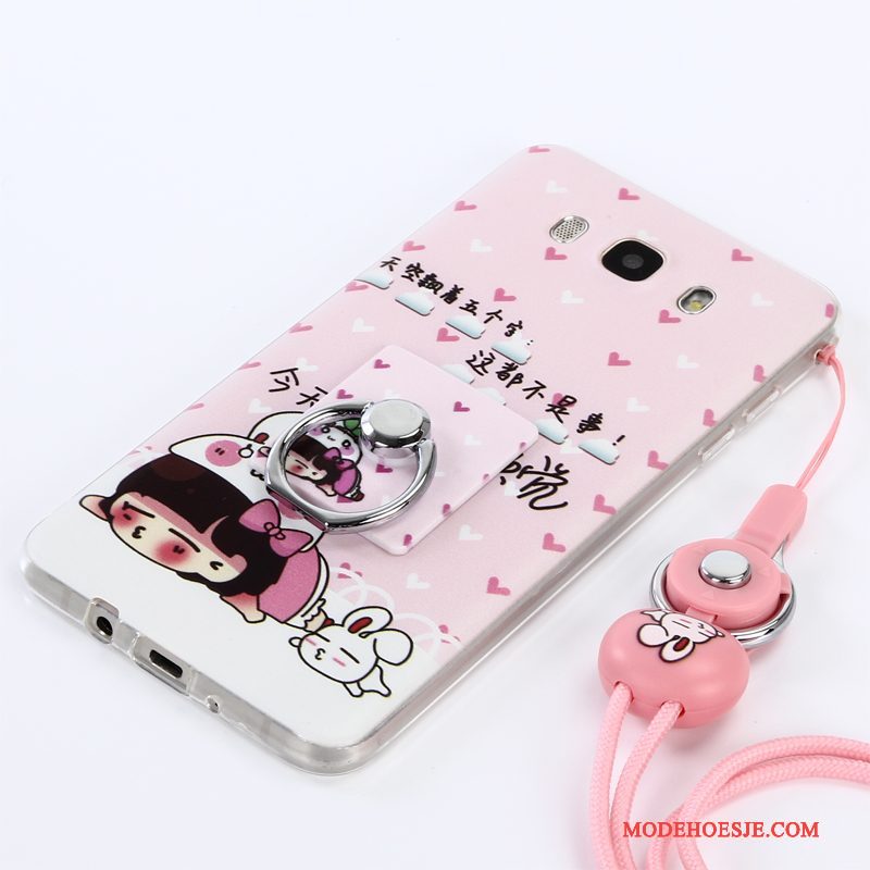 Hoesje Samsung Galaxy A3 2015 Zacht Telefoon Hanger, Hoes Samsung Galaxy A3 2015 Bescherming Wit Anti-fall