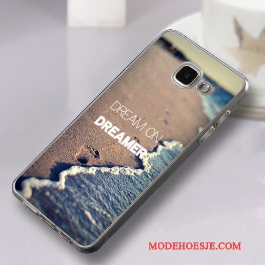 Hoesje Samsung Galaxy A3 2016 Bescherming Pu Lichtblauw, Hoes Samsung Galaxy A3 2016 Zakken Anti-fall Achterklep