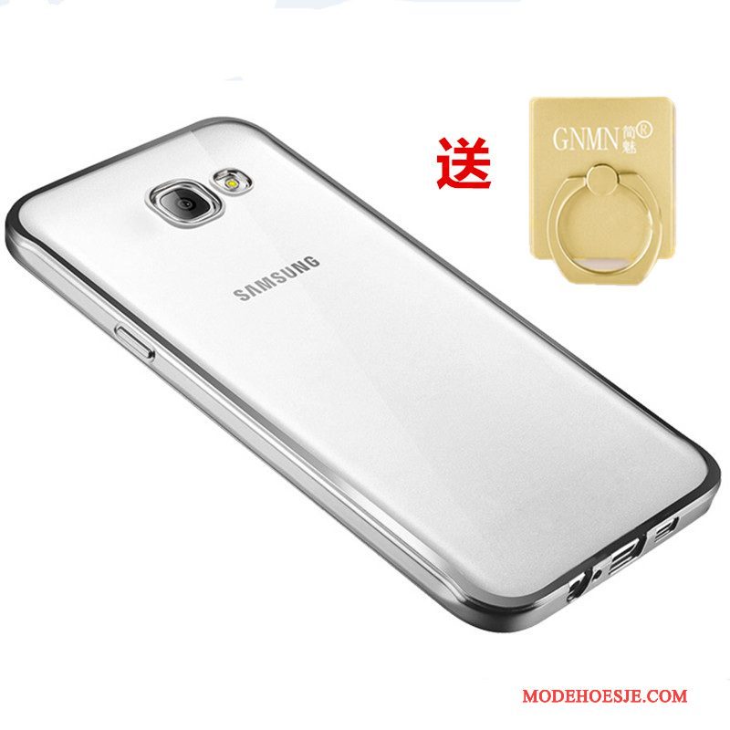 Hoesje Samsung Galaxy A3 2016 Siliconen Doorzichtig Goud, Hoes Samsung Galaxy A3 2016 Zacht