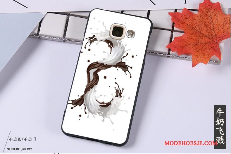 Hoesje Samsung Galaxy A3 2016 Zacht Zwart Anti-fall, Hoes Samsung Galaxy A3 2016 Bescherming Hangertelefoon