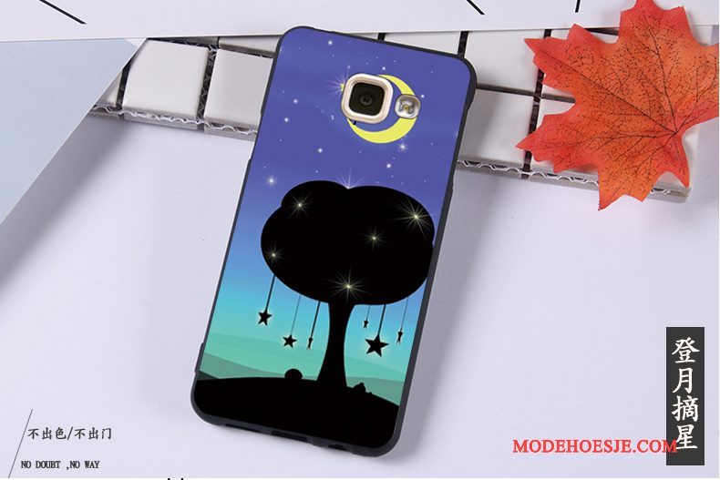 Hoesje Samsung Galaxy A3 2016 Zacht Zwart Anti-fall, Hoes Samsung Galaxy A3 2016 Bescherming Hangertelefoon