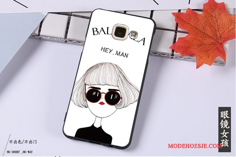 Hoesje Samsung Galaxy A3 2016 Zacht Zwart Anti-fall, Hoes Samsung Galaxy A3 2016 Bescherming Hangertelefoon