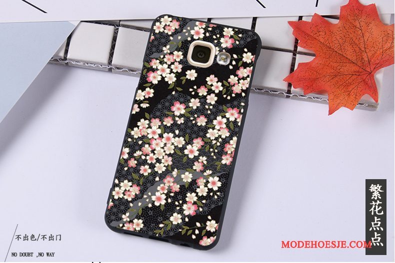 Hoesje Samsung Galaxy A3 2016 Zacht Zwart Anti-fall, Hoes Samsung Galaxy A3 2016 Bescherming Hangertelefoon