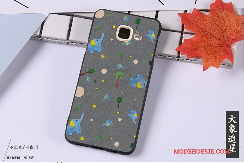 Hoesje Samsung Galaxy A3 2016 Zacht Zwart Anti-fall, Hoes Samsung Galaxy A3 2016 Bescherming Hangertelefoon