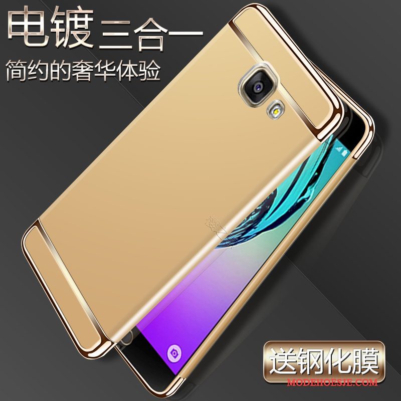 Hoesje Samsung Galaxy A3 2016 Zakken Plating Eenvoudige, Hoes Samsung Galaxy A3 2016 Bescherming Goud Hard