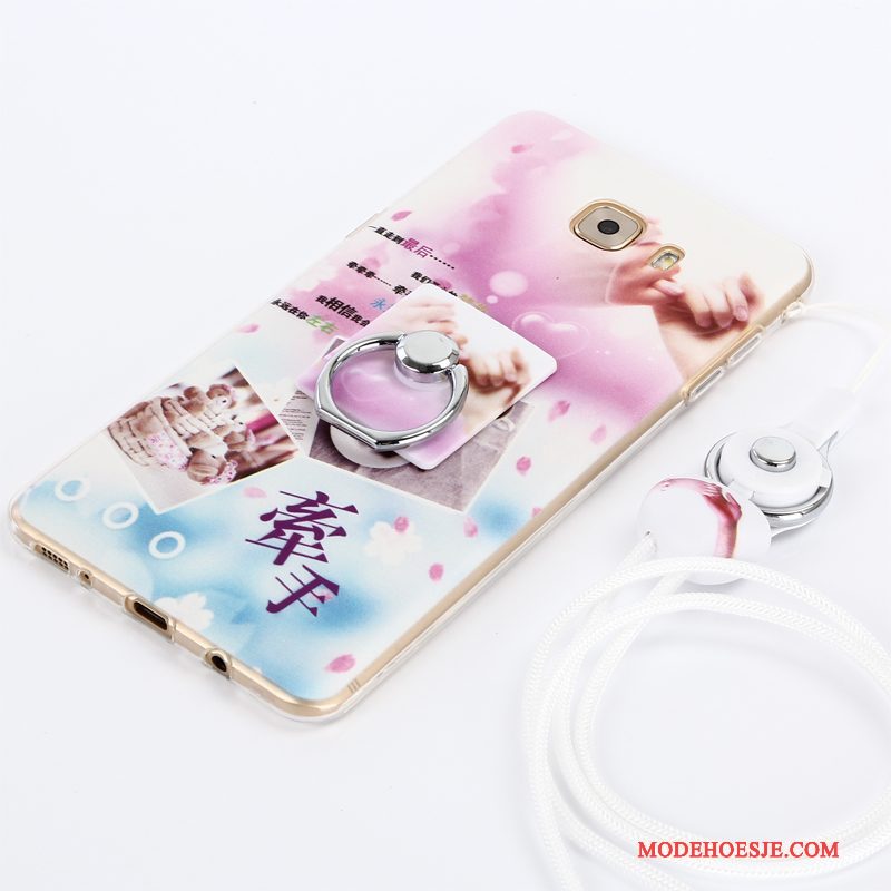 Hoesje Samsung Galaxy A3 2017 Bescherming Purper Hanger, Hoes Samsung Galaxy A3 2017 Anti-fall Trend