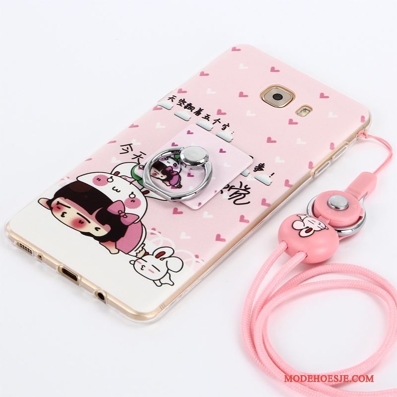 Hoesje Samsung Galaxy A3 2017 Bescherming Purper Hanger, Hoes Samsung Galaxy A3 2017 Anti-fall Trend