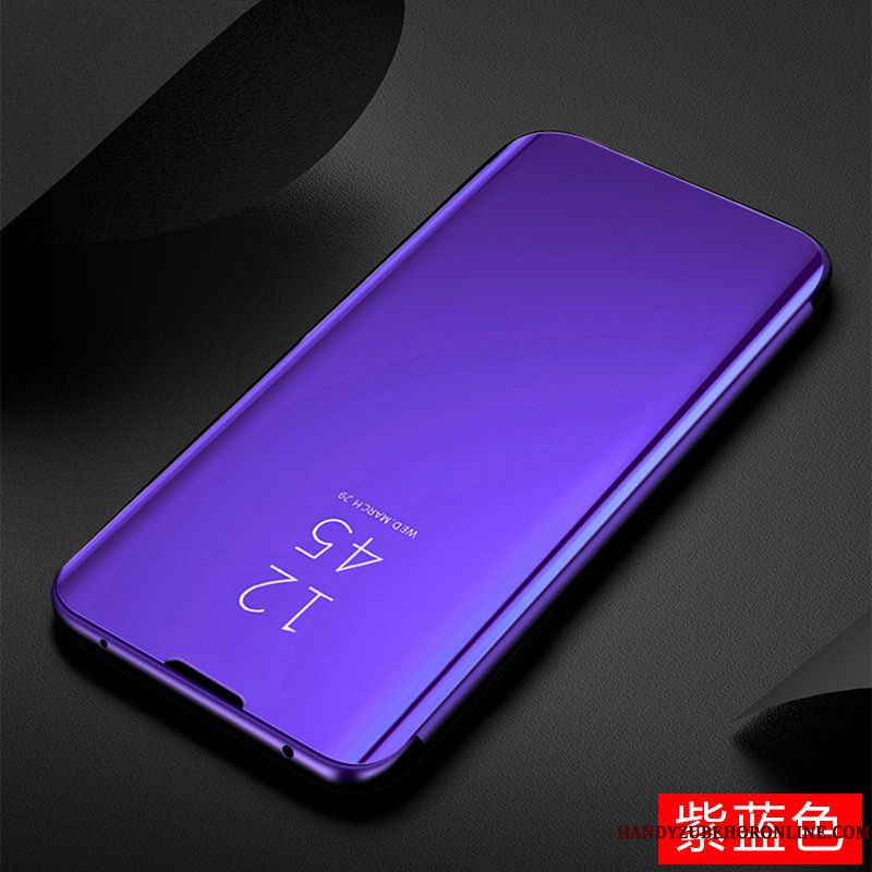 Hoesje Samsung Galaxy A30s Bescherming Spiegeltelefoon, Hoes Samsung Galaxy A30s Folio Purper