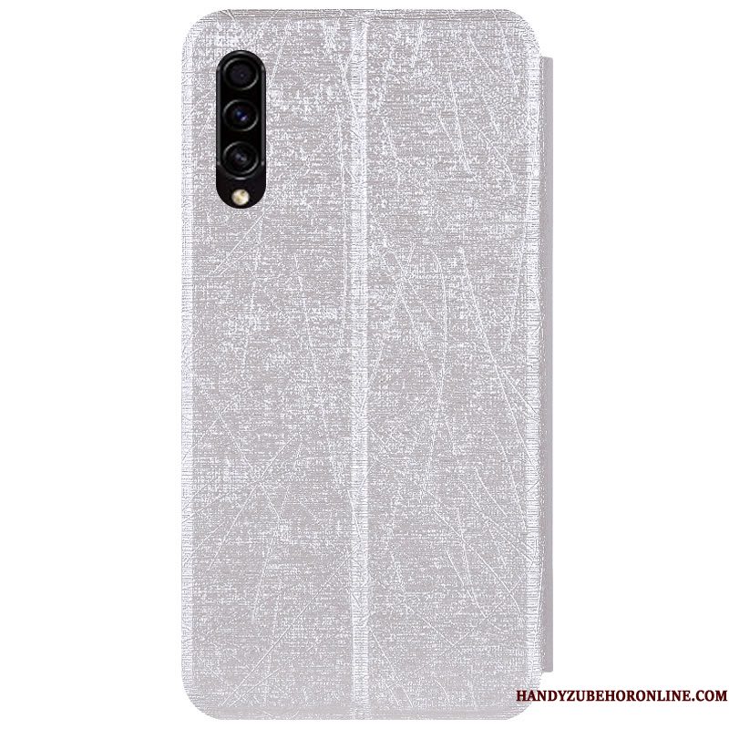 Hoesje Samsung Galaxy A30s Bescherming Telefoon Zilver, Hoes Samsung Galaxy A30s Leer Anti-fall