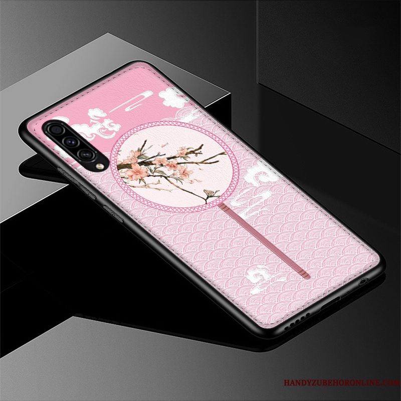 Hoesje Samsung Galaxy A30s Leer Patroon Purper, Hoes Samsung Galaxy A30s Zacht Trend Persoonlijk