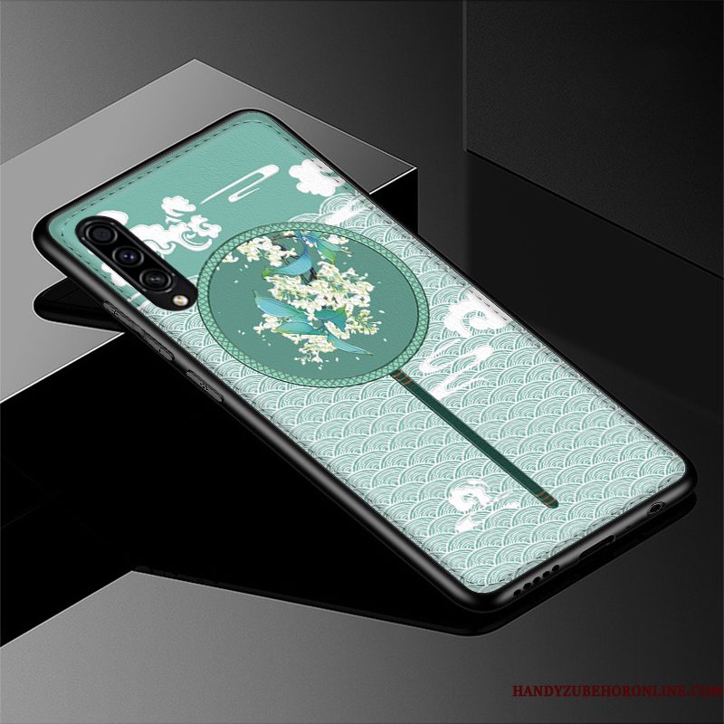 Hoesje Samsung Galaxy A30s Leer Patroon Purper, Hoes Samsung Galaxy A30s Zacht Trend Persoonlijk