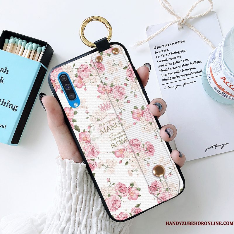 Hoesje Samsung Galaxy A30s Scheppend Trendy Merk Persoonlijk, Hoes Samsung Galaxy A30s Zacht Elegante Wit