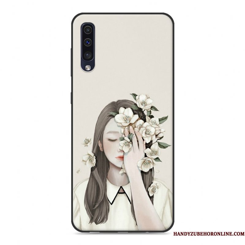 Hoesje Samsung Galaxy A30s Scheppend Wit Persoonlijk, Hoes Samsung Galaxy A30s Zacht Telefoon Trend