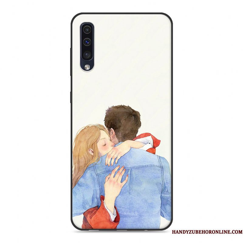 Hoesje Samsung Galaxy A30s Scheppend Wit Persoonlijk, Hoes Samsung Galaxy A30s Zacht Telefoon Trend