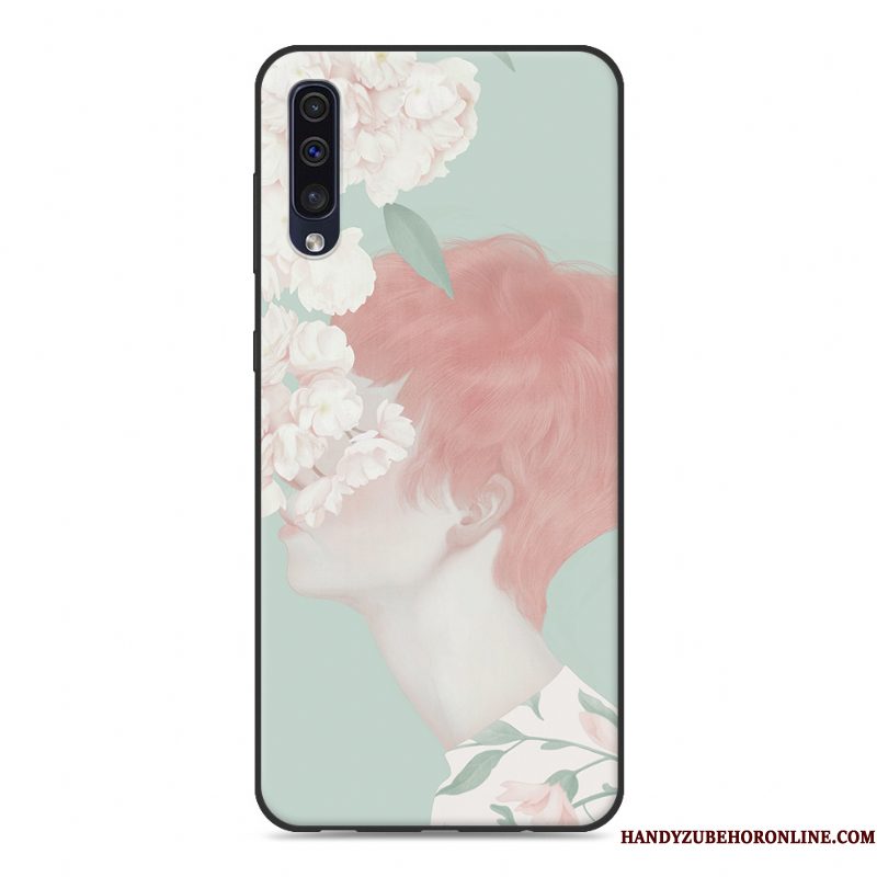 Hoesje Samsung Galaxy A30s Scheppend Wit Persoonlijk, Hoes Samsung Galaxy A30s Zacht Telefoon Trend