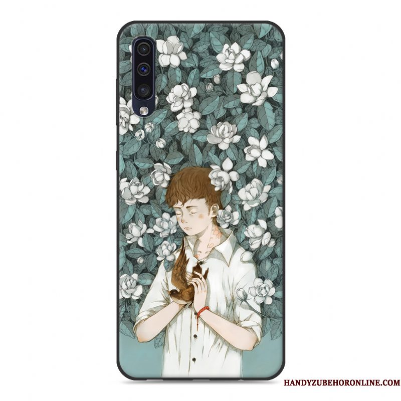 Hoesje Samsung Galaxy A30s Scheppend Wit Persoonlijk, Hoes Samsung Galaxy A30s Zacht Telefoon Trend