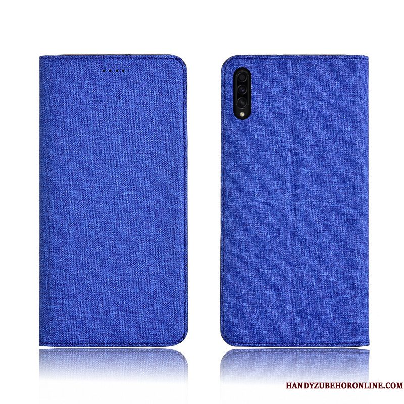 Hoesje Samsung Galaxy A30s Zacht Schrobben Katoen En Linnen, Hoes Samsung Galaxy A30s Zakken Trendy Merktelefoon