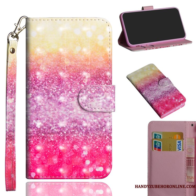 Hoesje Samsung Galaxy A40 Folio Anti-falltelefoon, Hoes Samsung Galaxy A40 Leer Purper