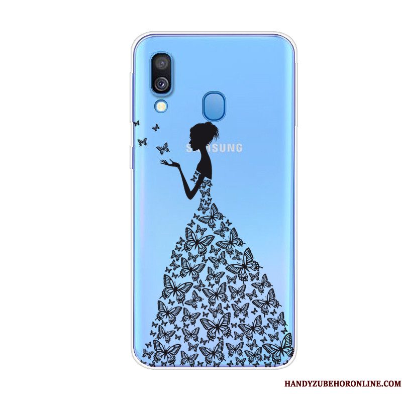 Hoesje Samsung Galaxy A40 Siliconen Anti-fall Trend, Hoes Samsung Galaxy A40 Zacht Telefoon Dierlijk