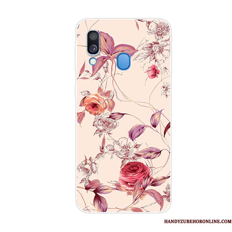 Hoesje Samsung Galaxy A40 Siliconen Anti-fall Trend, Hoes Samsung Galaxy A40 Zacht Telefoon Dierlijk