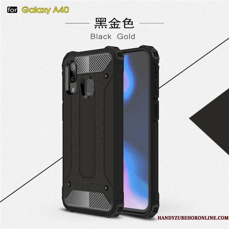 Hoesje Samsung Galaxy A40 Zacht Hard Anti-fall, Hoes Samsung Galaxy A40 Siliconen Trendtelefoon