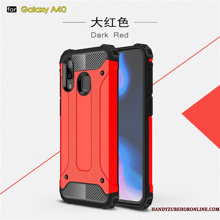 Hoesje Samsung Galaxy A40 Zacht Hard Anti-fall, Hoes Samsung Galaxy A40 Siliconen Trendtelefoon