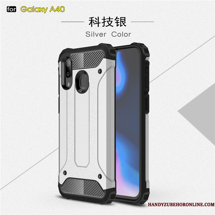 Hoesje Samsung Galaxy A40 Zacht Hard Anti-fall, Hoes Samsung Galaxy A40 Siliconen Trendtelefoon