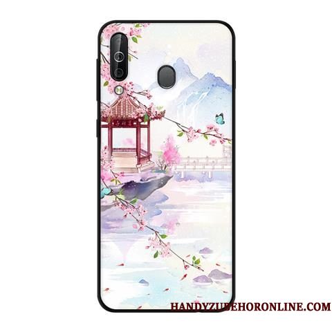 Hoesje Samsung Galaxy A40s Zacht Windtelefoon, Hoes Samsung Galaxy A40s Bescherming Zwart Schrobben