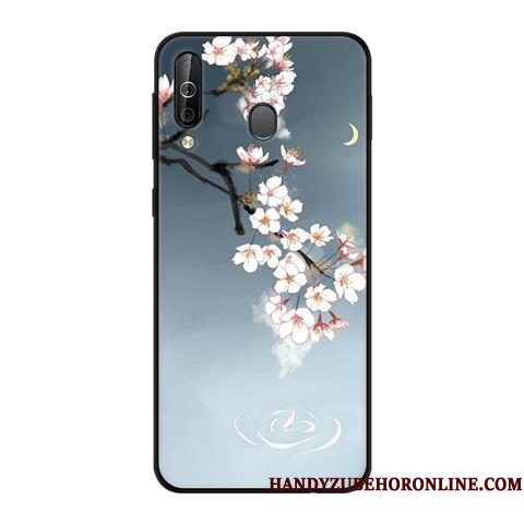 Hoesje Samsung Galaxy A40s Zacht Windtelefoon, Hoes Samsung Galaxy A40s Bescherming Zwart Schrobben