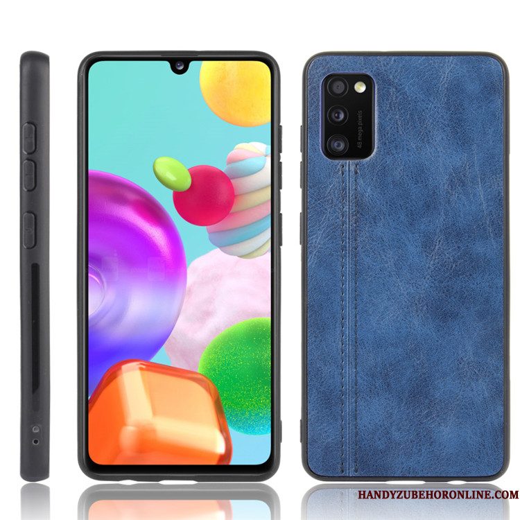 Hoesje Samsung Galaxy A41 Bescherming Trend Hard, Hoes Samsung Galaxy A41 Zakken Anti-fall Zwart