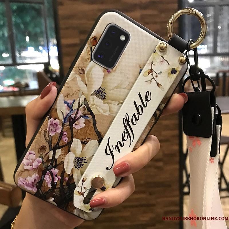 Hoesje Samsung Galaxy A41 Ondersteuning Bloemen Trend, Hoes Samsung Galaxy A41 Zacht Minitelefoon