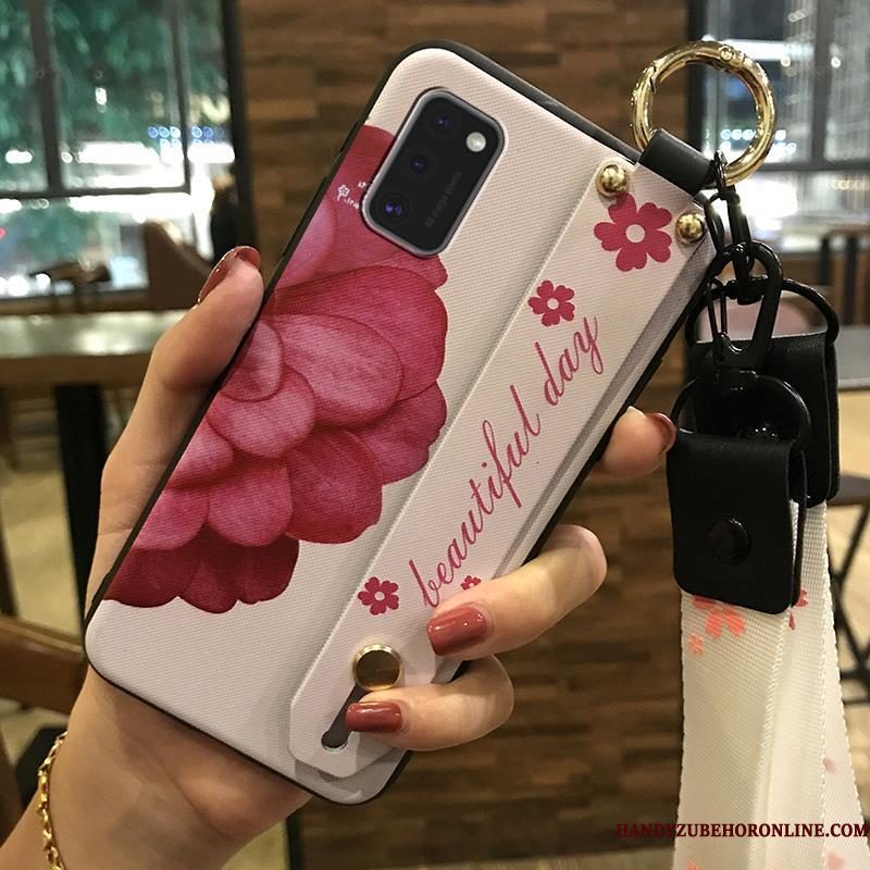 Hoesje Samsung Galaxy A41 Ondersteuning Bloemen Trend, Hoes Samsung Galaxy A41 Zacht Minitelefoon