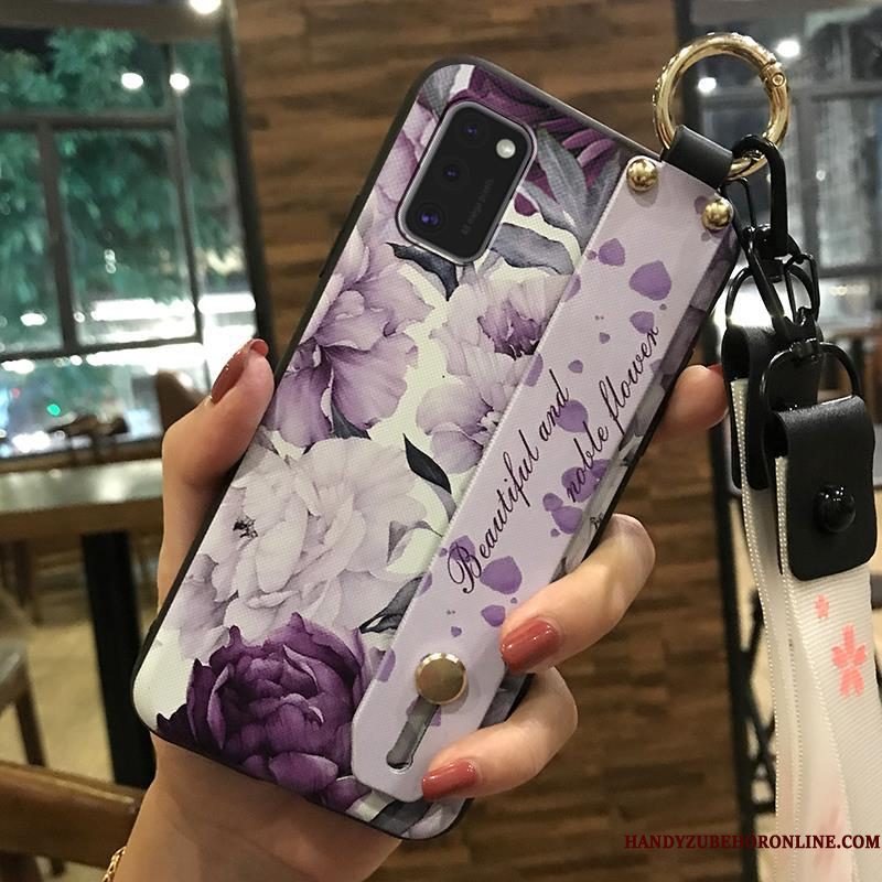 Hoesje Samsung Galaxy A41 Ondersteuning Bloemen Trend, Hoes Samsung Galaxy A41 Zacht Minitelefoon