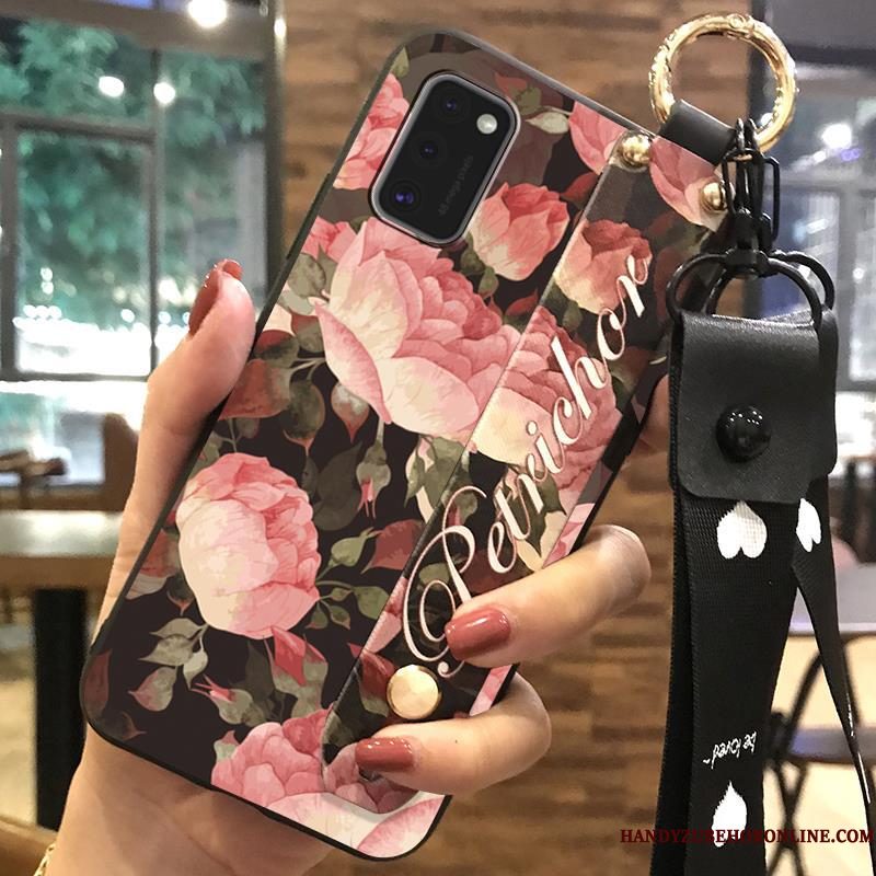 Hoesje Samsung Galaxy A41 Ondersteuning Bloemen Trend, Hoes Samsung Galaxy A41 Zacht Minitelefoon