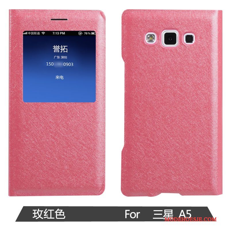 Hoesje Samsung Galaxy A5 2015 Bescherming Anti-fall Roze, Hoes Samsung Galaxy A5 2015 Leer Telefoon