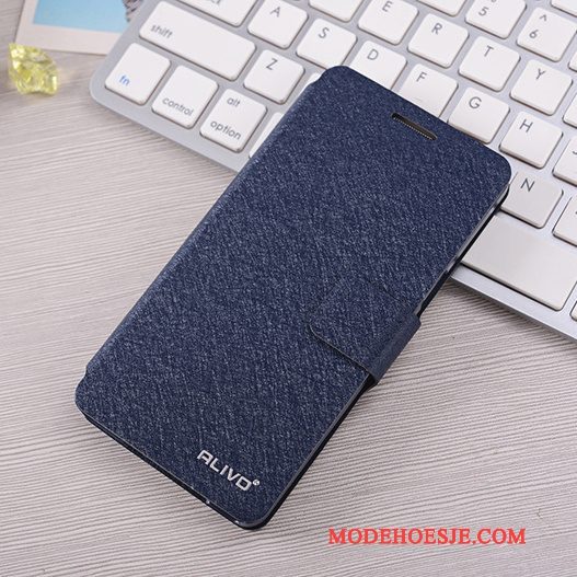 Hoesje Samsung Galaxy A5 2015 Folio Rozetelefoon, Hoes Samsung Galaxy A5 2015 Leer