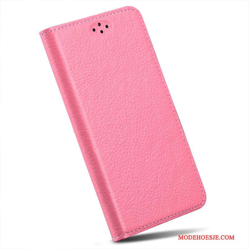 Hoesje Samsung Galaxy A5 2015 Leer Eenvoudigetelefoon, Hoes Samsung Galaxy A5 2015 Folio Anti-fall Roze