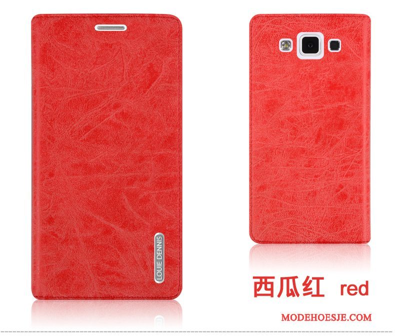 Hoesje Samsung Galaxy A5 2015 Leer Trend Rood, Hoes Samsung Galaxy A5 2015 Folio