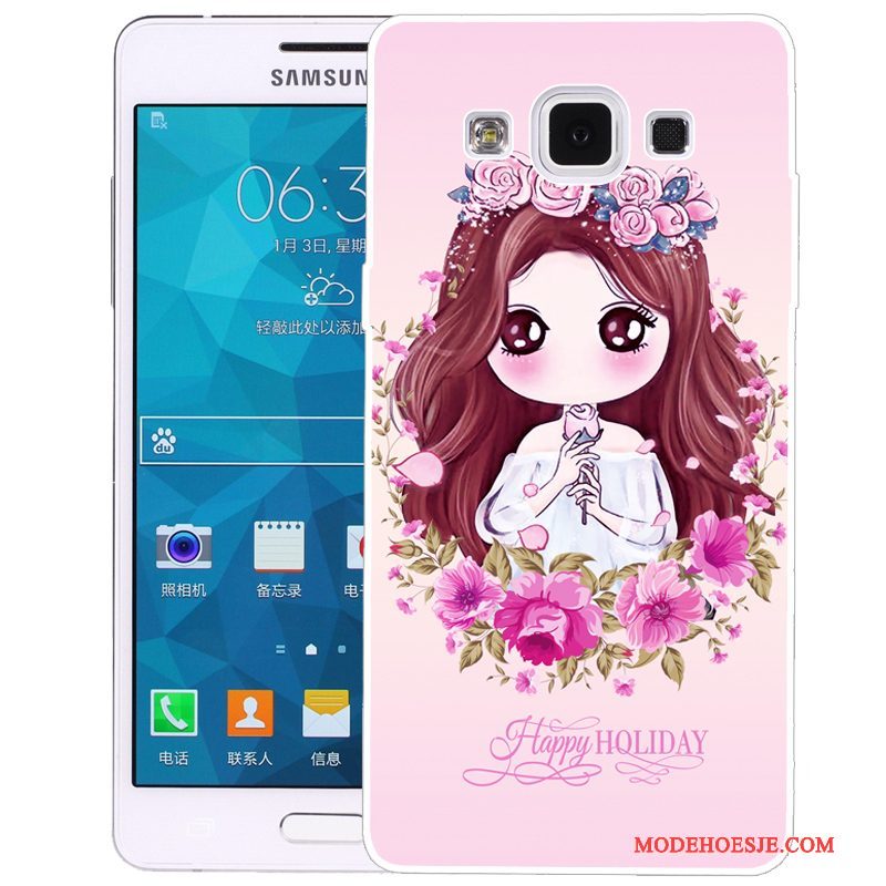 Hoesje Samsung Galaxy A5 2015 Spotprent Telefoon Groen, Hoes Samsung Galaxy A5 2015 Siliconen