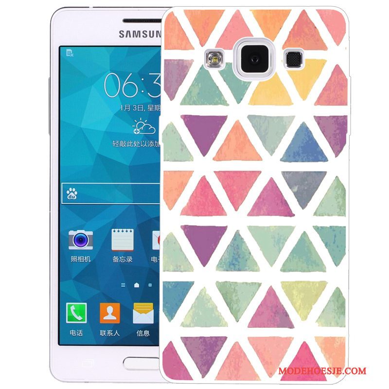 Hoesje Samsung Galaxy A5 2015 Spotprent Telefoon Groen, Hoes Samsung Galaxy A5 2015 Siliconen