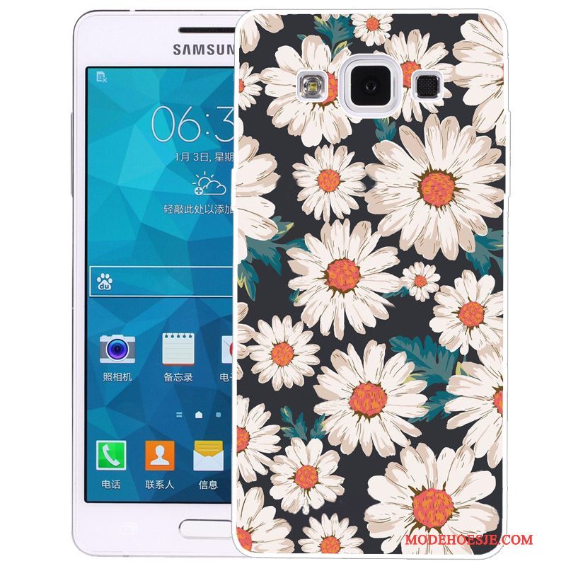 Hoesje Samsung Galaxy A5 2015 Spotprent Telefoon Groen, Hoes Samsung Galaxy A5 2015 Siliconen