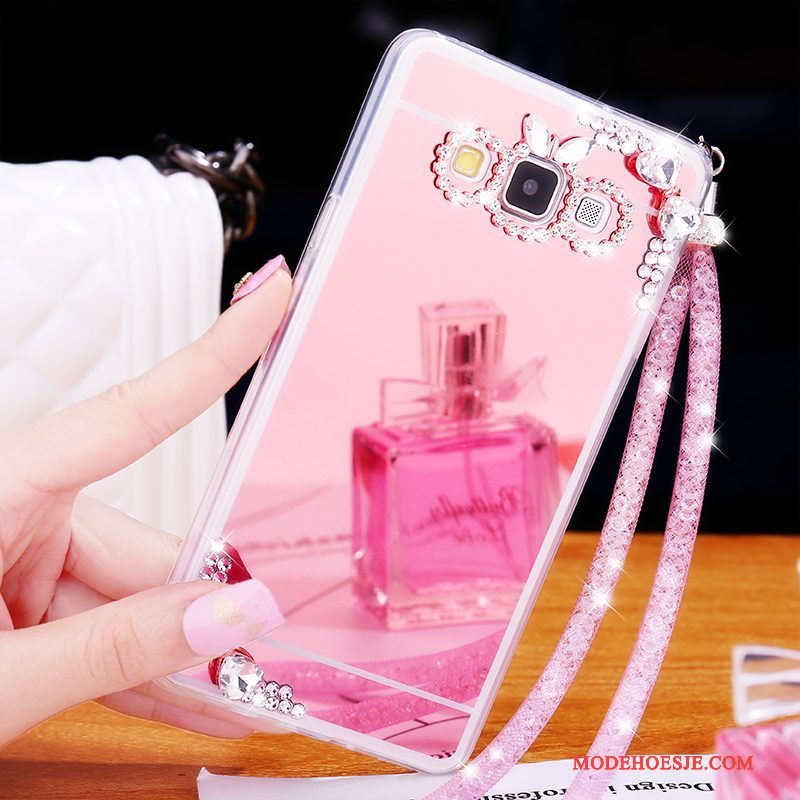 Hoesje Samsung Galaxy A5 2015 Zakken Hanger Mooie, Hoes Samsung Galaxy A5 2015 Bescherming Anti-fall Roze