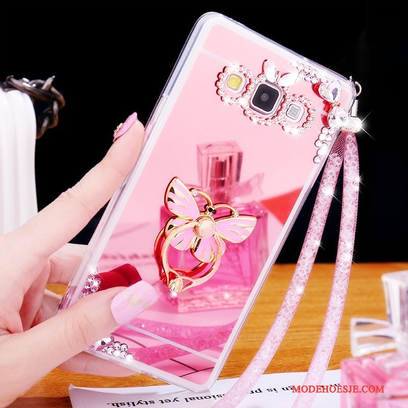 Hoesje Samsung Galaxy A5 2015 Zakken Hanger Mooie, Hoes Samsung Galaxy A5 2015 Bescherming Anti-fall Roze