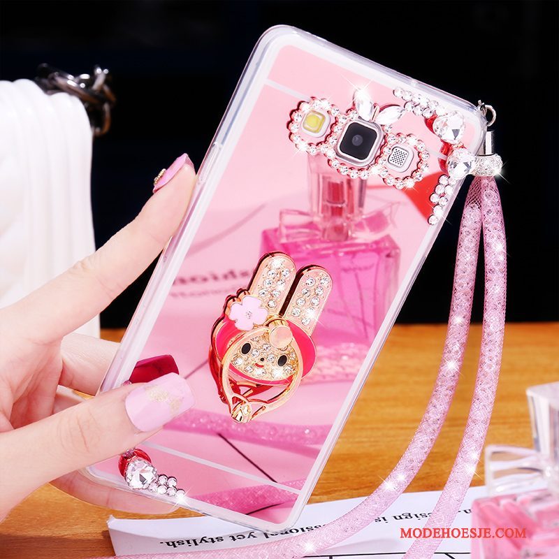 Hoesje Samsung Galaxy A5 2015 Zakken Hanger Mooie, Hoes Samsung Galaxy A5 2015 Bescherming Anti-fall Roze