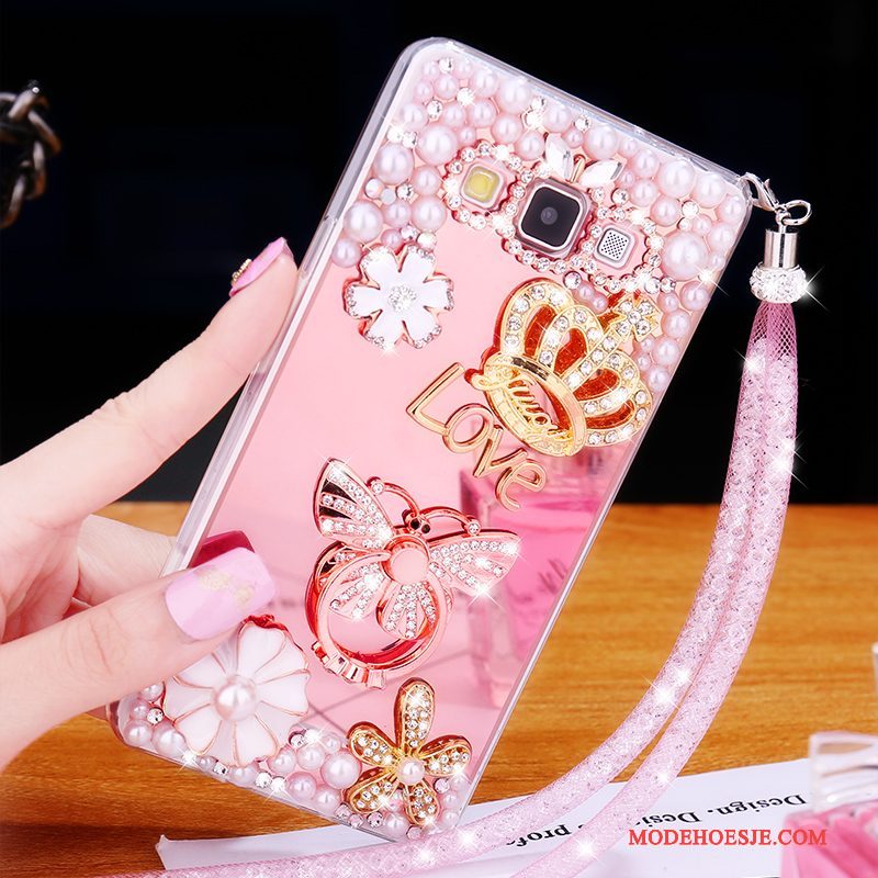 Hoesje Samsung Galaxy A5 2015 Zakken Hanger Mooie, Hoes Samsung Galaxy A5 2015 Bescherming Anti-fall Roze